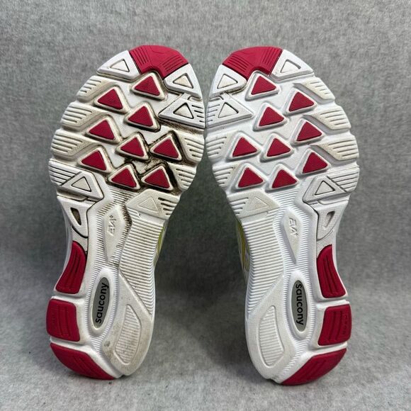 Saucony Kinvara 3 Womens Shoes Size 8 White Yellow Pink Low Top Running Sneakers - Picture 8 of 9